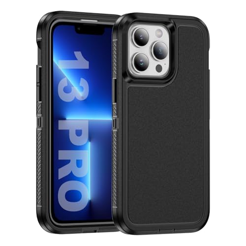 Tuvror für iPhone 13 Pro Hülle, Stoßfest Staubdicht, Militärnorm Schutz, Dual Guard Case für iPhone 13 Pro (6.1 Zoll), Schwarz von Tuvror