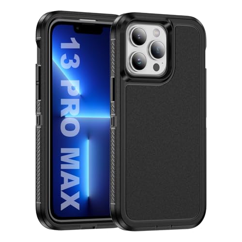 Tuvror für iPhone 13 Pro Max Hülle, Stoßfest Staubdicht, Militärnorm Schutz, Dual Guard Case für iPhone 13 Pro Max (6.7 Zoll), Schwarz von Tuvror