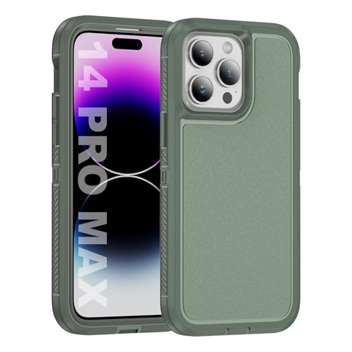 Tuvror für iPhone 14 Pro Max Hülle, Stoßfest Staubdicht, Militärnorm Schutz, Dual Guard Case für iPhone 14 Pro Max (6.7 Zoll), Grün von Tuvror
