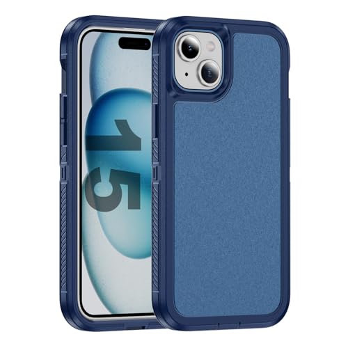 Tuvror für iPhone 15 Hülle, Stoßfest Staubdicht, Militärnorm Schutz, Dual Guard Case für iPhone 15 (6.1 Zoll), Blau von Tuvror