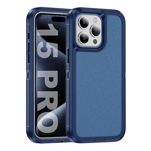 Tuvror für iPhone 15 Pro Hülle, Stoßfest Staubdicht, Militärnorm Schutz, Dual Guard Case für iPhone 15 Pro (6.1 Zoll), Blau von Tuvror