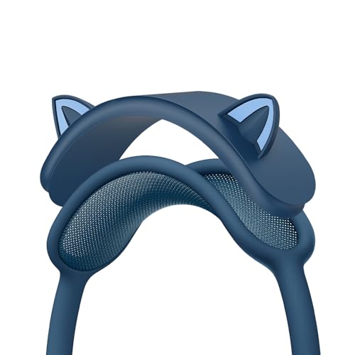 Ersatz-Kopfband-Abdeckung, weiches, waschbares Silikon, Katzenohr-Kopfhörer für Apple AirPods Max Zubehör, einfache Installation in einem Schritt, Blau Ersatz-Kopfband-Abdeckung, weiches, waschbares Silikon, Katzenohr-Kopfhörer für Apple AirPods Max Zubehör, einfache Installation in einem Schritt, Blau von Tuvzylory