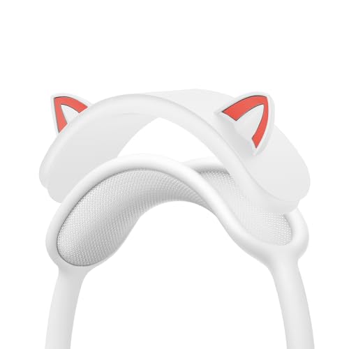 Ersatz-Kopfband-Abdeckung, weiches, waschbares Silikon, Katzenohr-Kopfhörer für Apple AirPods Max Zubehör, einfache Installation in einem Schritt, Weiß Ersatz-Kopfband-Abdeckung, weiches, waschbares Silikon, Katzenohr-Kopfhörer für Apple AirPods Max Zubehör, einfache Installation in einem Schritt, Weiß von Tuvzylory