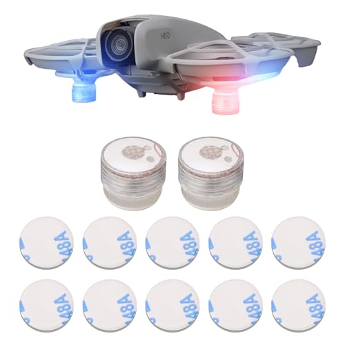 Mini-Blinklichter für DJI NEO Drohne, Stroboskoplicht, universeller Schnellblitz, Drohne, hohes Licht, rot und blau, für DJI NEO Drohnenzubehör (2 Stück) von Tuvzylory