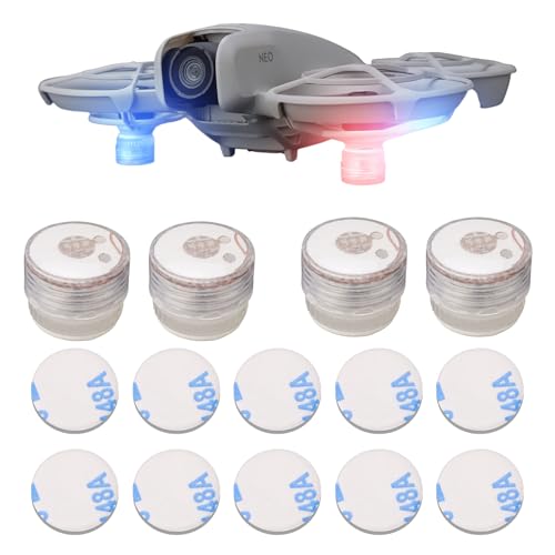 Mini-Blinklichter für DJI NEO Drohne, Stroboskoplicht, universeller Schnellblitz, Drohne, hohes Licht, rot und blau, für DJI NEO Drohnenzubehör (4 Stück) von Tuvzylory