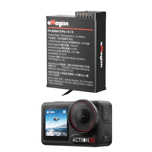 Tuvzylory Enduro Lithium-Ionen-Akku für DJI Osmo Action 5 Pro/Action 4/Action 3 Zubehör, 2100 mAh, kompatibel mit kalten Bedingungen, 1 Stück Tuvzylory Enduro Lithium-Ionen-Akku für DJI Osmo Action 5 Pro/Action 4/Action 3 Zubehör, 2100 mAh, kompatibel mit kalten Bedingungen, 1 Stück von Tuvzylory