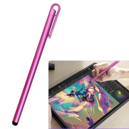 Universeller kapazitiver Stylus Pen für Handy Tablet zum Aufhängen, präzise & empfindlich, breite Kompatibilität, authentisches Schreibgefühl, Hersteller, Zeichenstift, Point Stylus (Rose Red) von Tuvzylory