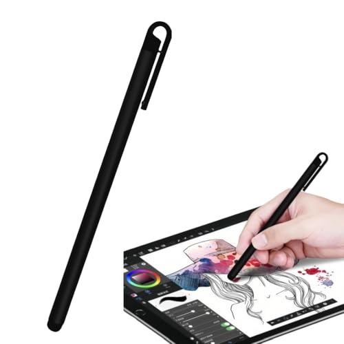 Universeller kapazitiver Stylus Pen für Handy Tablet zum Aufhängen, präzise und empfindlich, breite Kompatibilität, authentisches Schreibgefühl, Hersteller, Zeichenstift, Point Stylus (Schwarz) von Tuvzylory