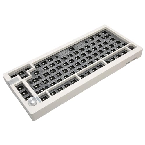 DIY Hot-Swap-fähige Tastatur, 81 Tasten, 2,4 G, 5.0, 3-Modus-RGB-Mechanisches Tastatur-Kit, Tastenlinien-Trennknopf-Design für für 5-Pin-Achse von Tuwei