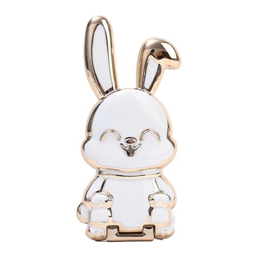 Cute Rabbit Handyhalter, Desktop Handyhalter, Handyhalter mit Teleskopstange, Faltbare Kaninchen Handyhalterung, Faltbare Bunny Phone Halterung, Handy Trolley Halter von Tuxxjzm
