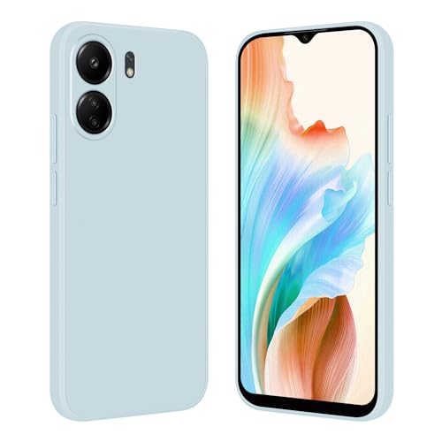 Tveinan Handyhülle für Xiaomi Redmi 13C 4G / Poco C65 Hülle Silikon, Flexible Weich TPU Case Ultra Dünn Voller Schutz Silikonhülle Stoßfeste Schutzhülle für Redmi 13C 4G / Poco C65, Hellblau von Tveinan