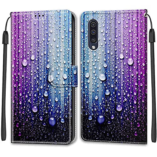 Tveinan Hülle für Samsung Galaxy A50 2019 / A30S Leder Handyhülle, PU Stoßfest LederHülle für Samsung A50 2019 / A30S Flip Case Motiv Klapphülle, Schutzhülle Kartenhalter - Pink Lila von Tveinan