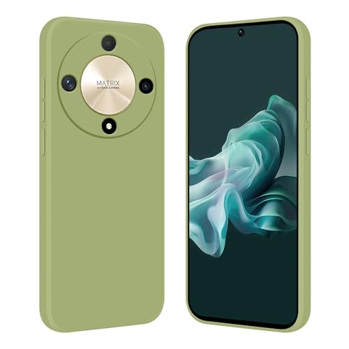 Tveinan Silikon Hülle für Honor Magic6 Lite/X9b, Stoßfeste Ultra Dünne TPU Case, Voller Schutz Schutzhülle, Weich Slim Cover, Matcha Grün von Tveinan