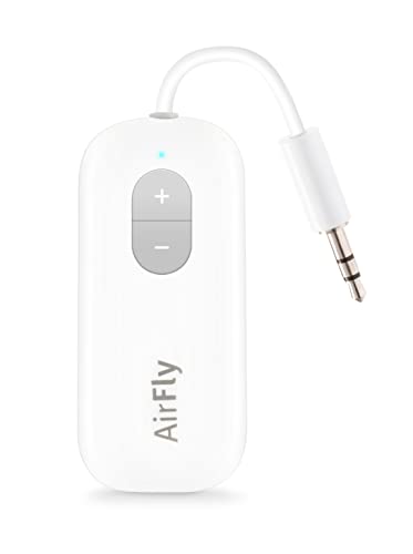 Twelve South AirFly SE | Bluetooth Wireless Transmitter / Adapter für AirPods / Kabellose oder geräuschunterdrückende Kopfhörer; Verwendung in Flugzeugen und Fitnessstudios, 20+ Stunden Akkulaufzeit von Twelve South