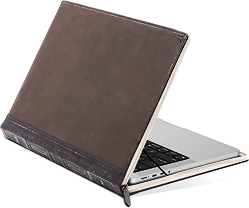 Twelve South BookBook V2 für 16 Zoll M1 MacBook | Vintage Vollnarbenleder Bookcase/Sleeve mit Innentasche, 12-2156 von Twelve South