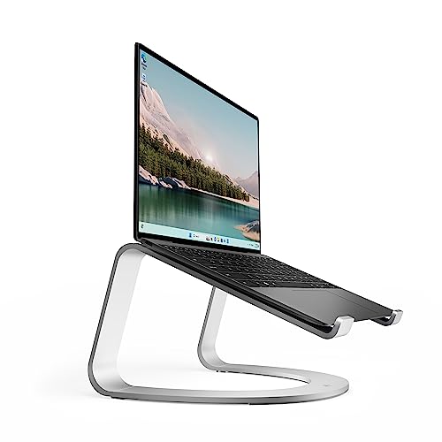 Twelve South Curve SE für MacBooks und Laptops | Aluminium Ergonomischer Desktop-Kühlständer für Zuhause oder Büro, Silber von Twelve South