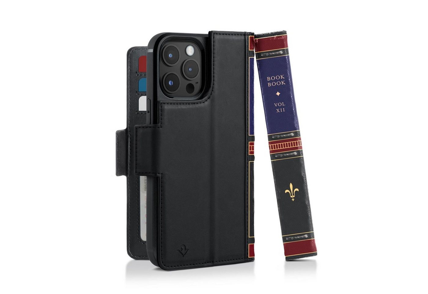 Twelve South Handyhülle Twelve South BookBook Etui Lederhülle für iPhone 15 Pro Max - Schwarz von Twelve South