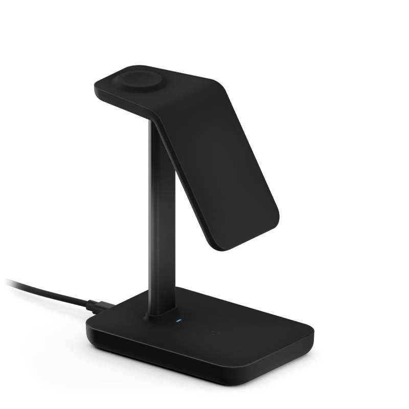 Twelve South HiRise Magn. 3-in-1 Wireless Charging Stand Black Induktive Ladefläche für Smartphones und alle Apple Watch Modelle, Ladeleistung von bis von Twelve South