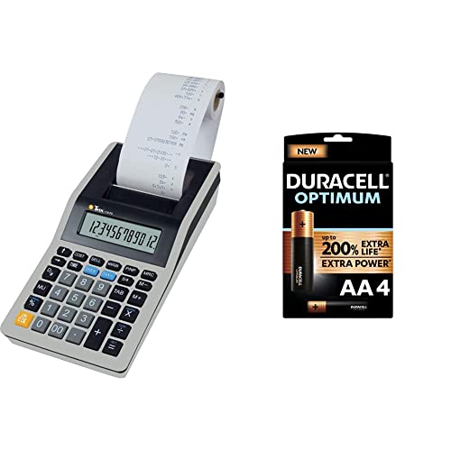 Twen 110 PD Druckender Tischrechner + Duracell NEU Optimum AA Mignon Alkaline-Batterien von Twen