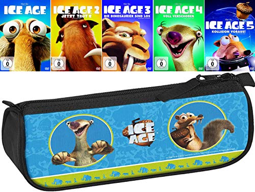 Ice Age 1-5 (Teil 1+2+3+4+5) Collection (5er DVD-Set) + ein Federmäppchen (Motiv Ice Age) von Twentieth Century Fox