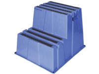 TWINCO TWIN 6700 - Sicherheitstreppe - 2 Stufen - Arbeitshöhe: 0,5 m - Polyethylen hoher Dichte - blau von Twinco