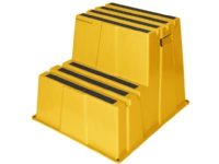 TWINCO TWIN 6700 - Sicherheitstreppe - 2 Stufen - Arbeitshöhe: 0,5 m - Polyethylen hoher Dichte - gelb von Twinco