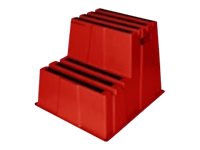 TWINCO TWIN 6700 - Sicherheitstreppe - 2 Stufen - Arbeitshöhe: 0,5 m - Polyethylen hoher Dichte - rot von Twinco