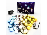 Twinkly Festoon Smart Outdoor-Lichterkette mit weißem Licht – 20 m. von Twinkly