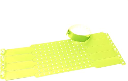 PVC Einlassbänder Vinyl Kontrollbänder Eintrittsbänder - twist4® (neongelb, 10) von Twist4