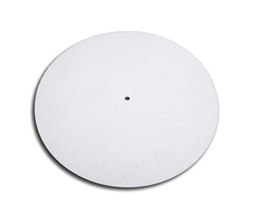 Twist4 1 Stück - Slipmat Plattentellerauflage aus Filz für LP Vinyl Schallplatten - twist4® (1 Stück, weiß) von Twist4