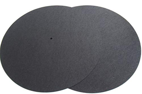 Twist4 Slipmats Plattentellerauflage aus Filz für LP Vinyl Schallplatten - twist4® (schwarz - 1mm thin, 1) von Twist4