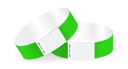 Tyvek Einlassbänder in bunten Farben: Eintrittsbänder Partybänder Partybändchen Einlassbänder Securebänder aus Tyvek von Twist4 (1000 Stück, Neongrün) von Twist4