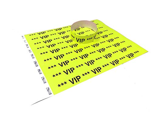 Tyvek Einlassbänder in bunten Farben: Eintrittsbänder Partybänder Partybändchen Einlassbänder Securebänder aus Tyvek von Twist4 (250 Stück, Vip Neongelb) von Twist4