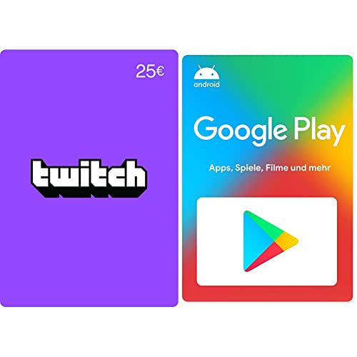 Twitch Guthaben 25 EUR (Digital Code) + Google Play €15 Guthaben (Digital Code, code kann nur in Deutschland eingelöst werden) von Twitch