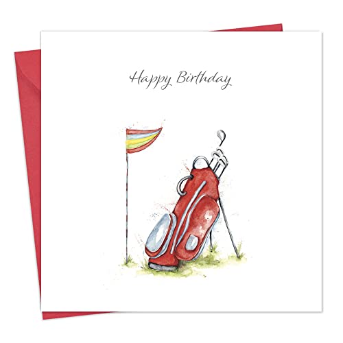 Twizler Golf-Geburtstagskarte für Männer oder Frauen – Golfer Happy Birthday Karte für Sie oder Ihn von Twizler