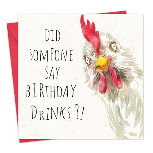 Twizler Lustige Geburtstagskarte Huhn – Lustige Geburtstagskarte – Lustige Geburtstagskarte Männer oder Frauen – Lustige Geburtstagskarte für Sie oder Ihn von Twizler