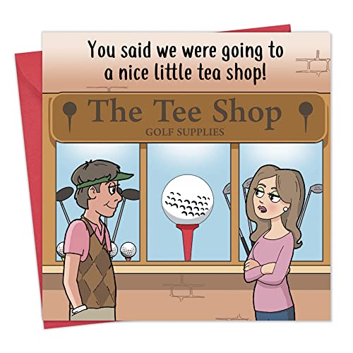 Twizler Lustige Golfkarte – The Tee Shop – Blankokarte – Lustige Golf-Geburtstagskarte für Männer oder Frauen von Twizler