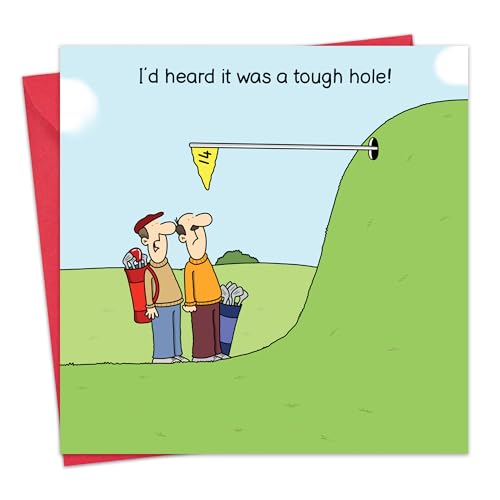Twizler Lustige Golfkarte – robustes Loch – innen blanko – lustige Golf-Geburtstagskarte für Männer und Frauen – lustige Geburtstagskarte – Golf-Vatertagskarte – Golf-Jubiläumskarte – von Twizler