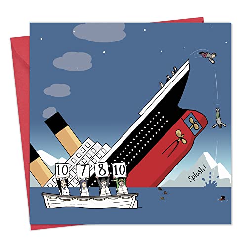 Twizler Lustige Karte mit Titanic - Blankokarte - Lustige Geburtstagskarte für Männer oder Frauen von Twizler