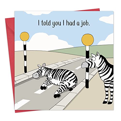 Twizler Lustige Karte mit Zebras - Blanko Karte - Happy Birthday Karte - Humor Karte - Muttertagskarte - Vatertagskarte - Valentinstagskarte - Teenager Karte - Genesungskarte - Ruhestandskarte von Twizler