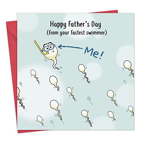 Twizler Vatertagskarte mit lustigem Sperma-Motiv, lustige Vatertagskarte von Twizler