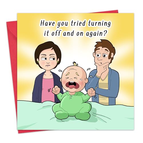 Twizler Witzige Babykarte zum Auf- und lustige Karte für die neue Mutter oder Vater von Twizler