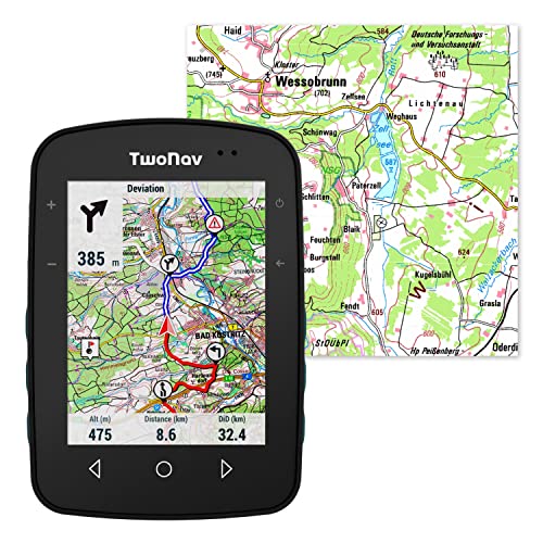 TwoNav Terra, Outdoor GPS mit 3,7-Zoll-Breitbild für Berg, Wandern, Fahrrad oder Navigation mit Karten enthalten | Laut World of MTB bestes des Jahres 2023 (Terra + Karte Deutschland Full) von TwoNav