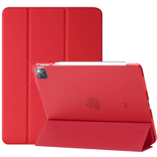 Für Apple iPad Pro 11 Zoll Hülle (2021/2020/2018) Generation Smart Cover - Support Pencil - Modell Nr. A2301/ A2377/ A2459/ A2460/ A2068/ A2228/ A2230/ A2231/ A1934/ A1979/ A 1980 A2013 (rot) von TwoStop