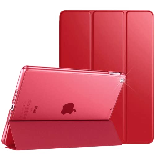 Schutzhülle für Apple iPad 2 / 3 / 4, magnetisch, Leder, für ältere Generation, geeignet für Modell-Nr. A1219-A1337-A1395-A1396-A1397-A1403-A1416-A1430-A1458-A1459-A1460, Rot von TwoStop