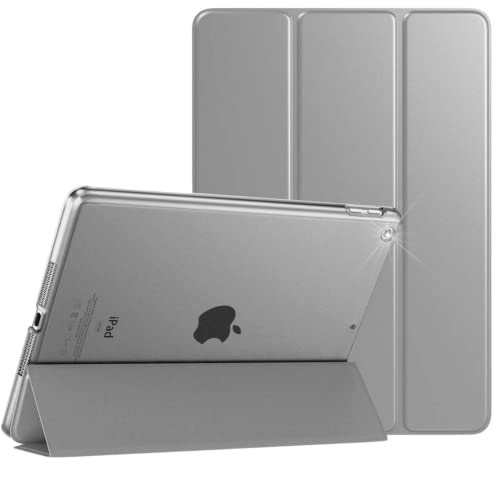 Schutzhülle für Apple iPad 5 (2017) / iPad 6 (2018) Generation (9,7 Zoll), automatische Aufwach-/Schlaf-Funktion, magnetisches Leder, passend für Modell-Nr. A1822 / A1823 / A1893 / A1954, Grau von TwoStop
