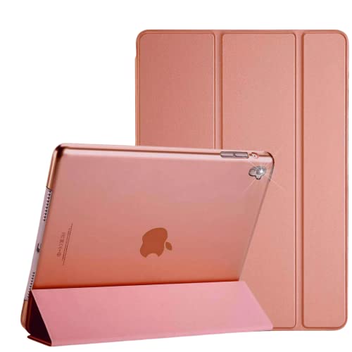 Schutzhülle für Apple iPad Air 2, magnetische Lederhülle, automatische Wake/Sleep-Funktion, passend für Modell-Nr. A1566 / A1567, Rotgold von TwoStop