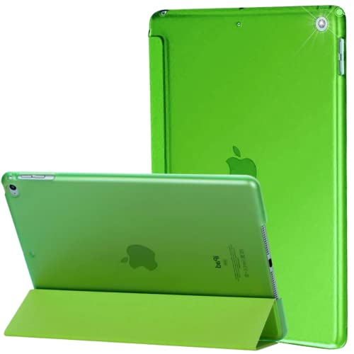Schutzhülle für Apple iPad Air 2, magnetische Lederhülle, automatische Wake/Sleep-Funktion, passend für Modellnummer A1566 / A1567, Grün von TwoStop