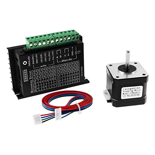 Twotrees Nema 17 Schrittmotor + Schrittmotortreiber, TB6600 4A 9-42V Nema 17/23 CNC-Controller Einachsiger Hybrid - Verbesserte Version von Twotrees