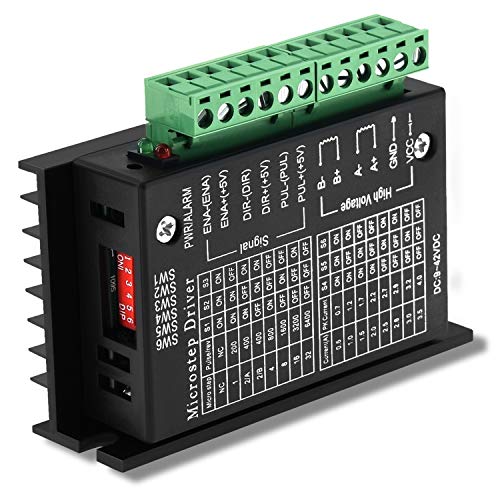 Twotrees Schrittmotortreiber, TB6600 4A 9-42V Nema 17/23 CNC-Steuerung Einzelachsen Hybrid - Verbesserte Version 1 PCS von Twotrees